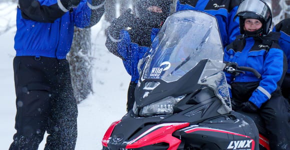 Rovaniemi: Family Snowmobile Safari with Campfire and Snacks