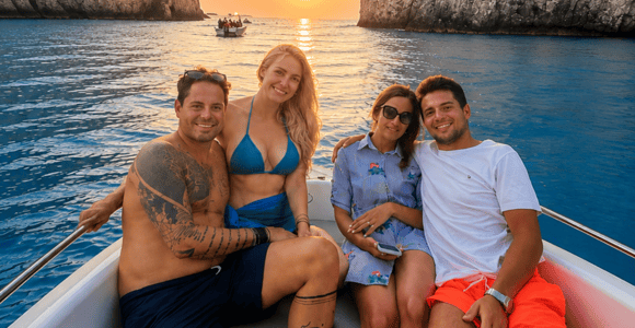 Zakynthos | Private boat experience at the sunset of Myzithra