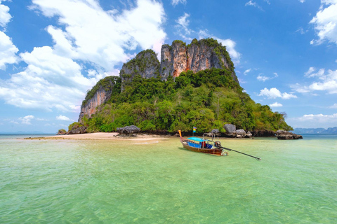 Krabi: Mezza giornata di 4 isole in barca privata locale a coda lunga