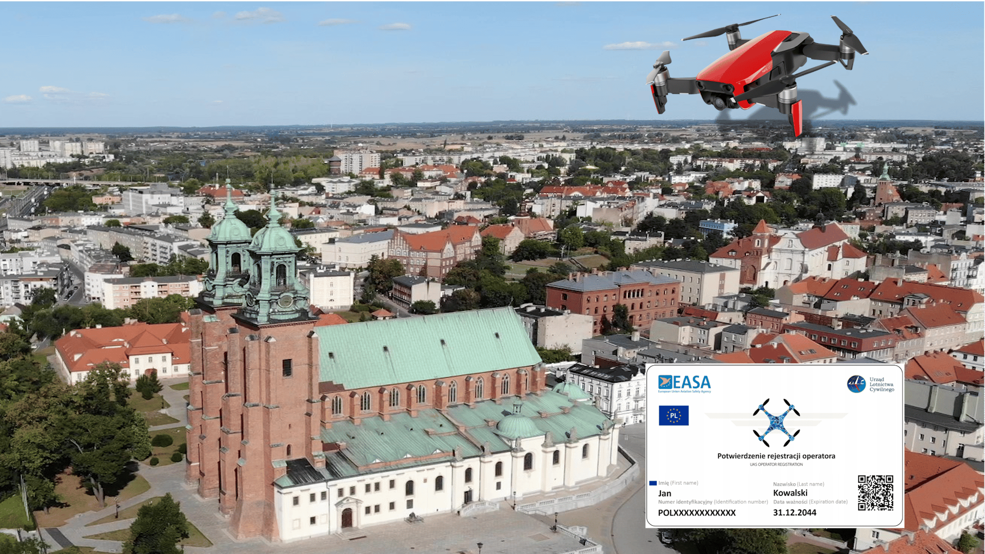 Gnesen: Drohnenkurs mit Kursleiter und Städtetour