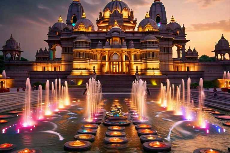 New Delhi: Akshardham Exhibition. Water and Light Show Tour