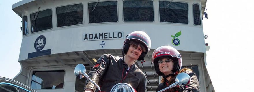 Salò : visite autonome en Vespa du lac de Garde