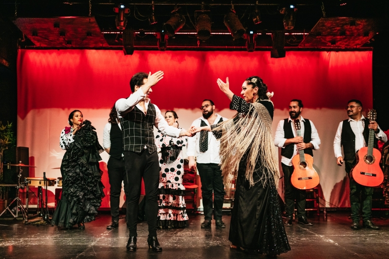 Barcelona: flamencoshow in het stadhuistheaterVIP-ticket: zitplaatsen in de privézone op de eerste rij en 2 drankjes