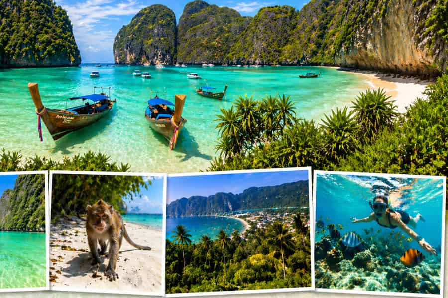 Phuket: Tagestour zu den Phi-Phi-Inseln und zur Khai-Insel mit Abholung. Foto: GetYourGuide Phuket: Tagestour zu den Phi-Phi-Inseln und zur Khai-Insel mit Abholung. Foto: GetYourGuide