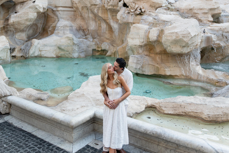 Rome: Private Editorial Shoot at Trevi Fountain or Colosseum Early Morning Trevi Fountain: 30-Minute Private Shoot
