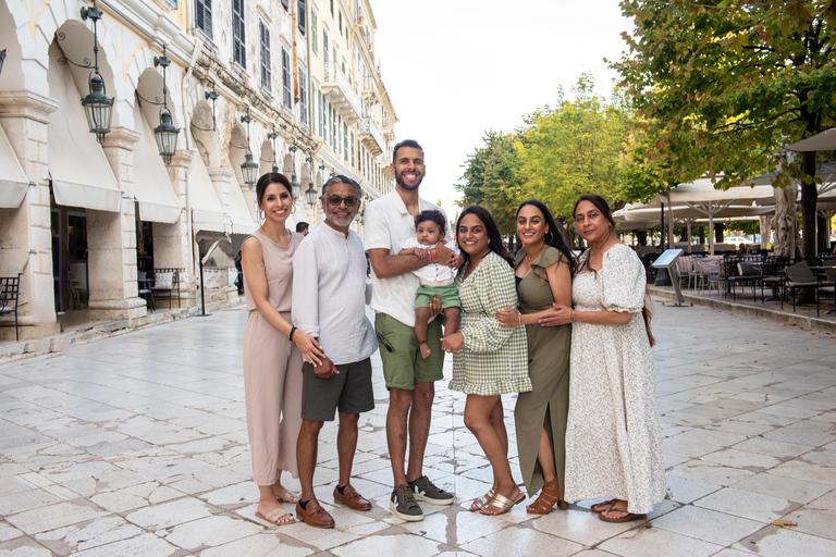 Experiência de sessão fotográfica na cidade velha de Corfu