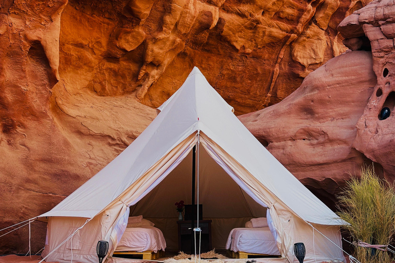 Wadi Rum: Beyond Tourist Route Full Day & Micro-Camp Stay