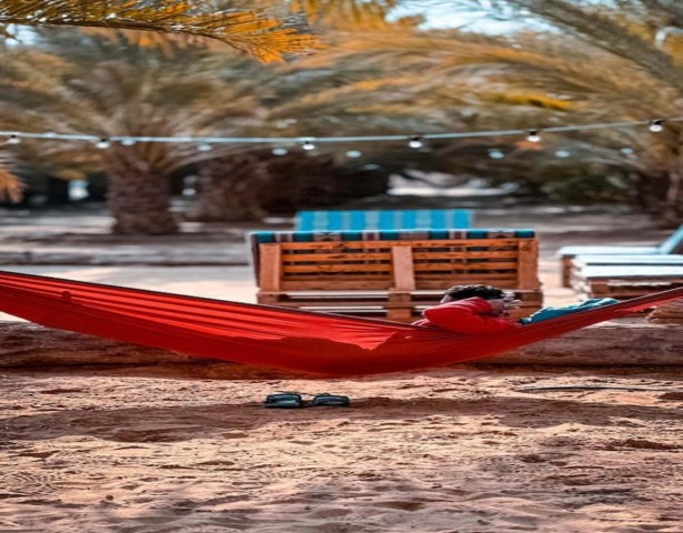 Visit AlUla. Camping at Pangaea Center in Al-Ula, Saudi Arabia