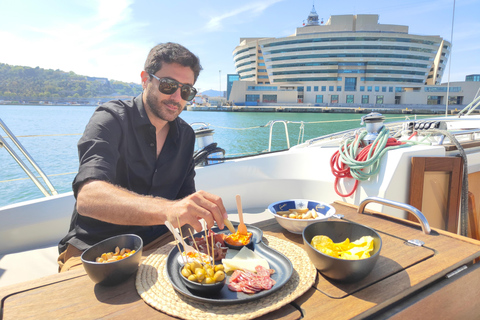 Barcelona Sunset & Daytime Sailing Tour with Drinks & Snacks Barcelona Sailing Day Luxury Sailboat + Snacks & Drinks