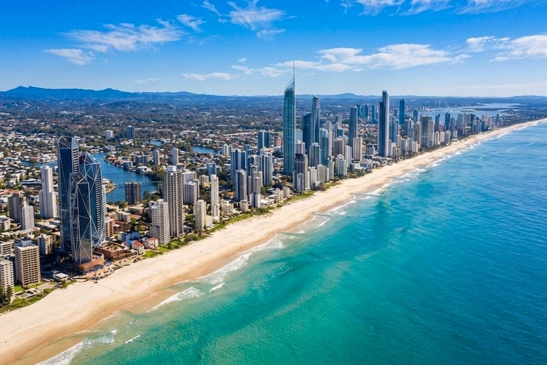 From Brisbane: Private Gold Coast Tour with Meal and Skywalk