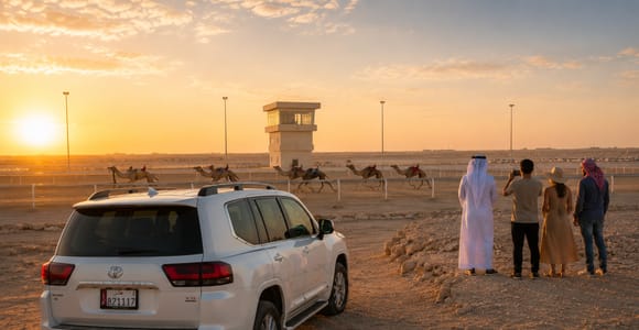 Doha: Guided West of Qatar Desert Tour with Camel Racetrack
