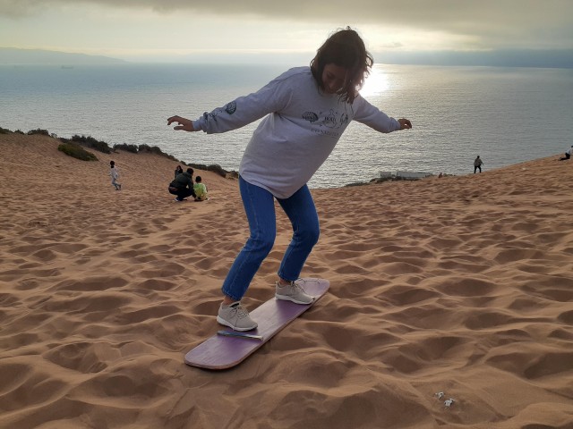 Visit Sandboarding and sunset in Concon Sand dunes in Valparaiso, Chile