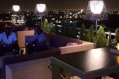 Accra: Instagrammable Nightlife Tour with a welcome drink Accra Tour: 1 Welcome Drink, 360° Skybar Views, & Shopping