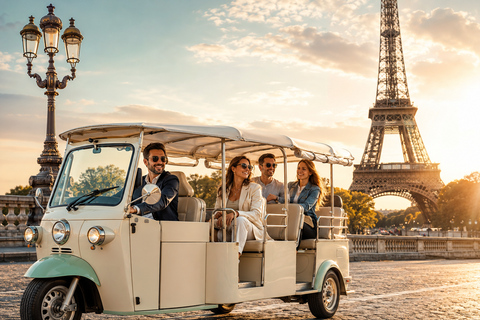 Paris: Top 15 Attractions Private Tour by Tuk Tuk 3h Tuk Tuk Tour with pickup