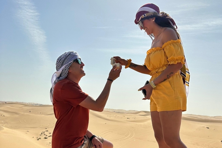 Abu Dhabi: Wüstentour mit BBQ-Abendessen und Hoteltransfer7 Stunden: Abenteuer Wüstensafari BBQ ohne ATV Bike