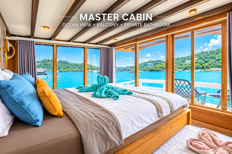 3-Day Komodo National Park Cruise with NK Superior Phinisi Sharing Cabin, Single Bed, Ocean View