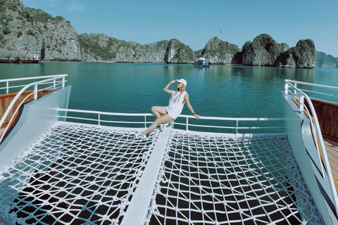Hanoi:Halong Catamaran 5* Day Cruise,champoline,water slide Without Transfer Service
