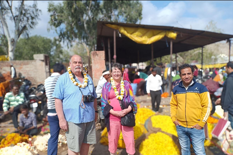 Jaipur : Marché aux fleurs, Fort d&#039;Amber, Temple des singes et visite de la villeVisite guidée sans guide