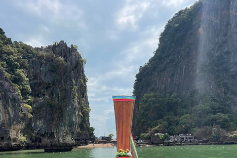 Khao Lak: Private Phang Nga Bay by Luxury Longtail Tour James Bond with Canoe