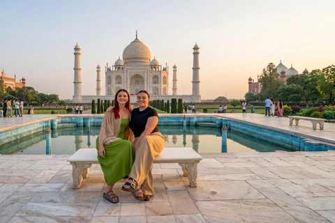 Private Taj Mahal & Agra Day Tour from Delhi with 5* Meal From Delhi: Private AC Car, Driver, Guide & Entry Fees