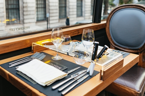 London: Bus-Tour mit luxuriösem 6-Gänge-Abendessen6-Gänge-Luxus-Abendessen mit Premium-Wein