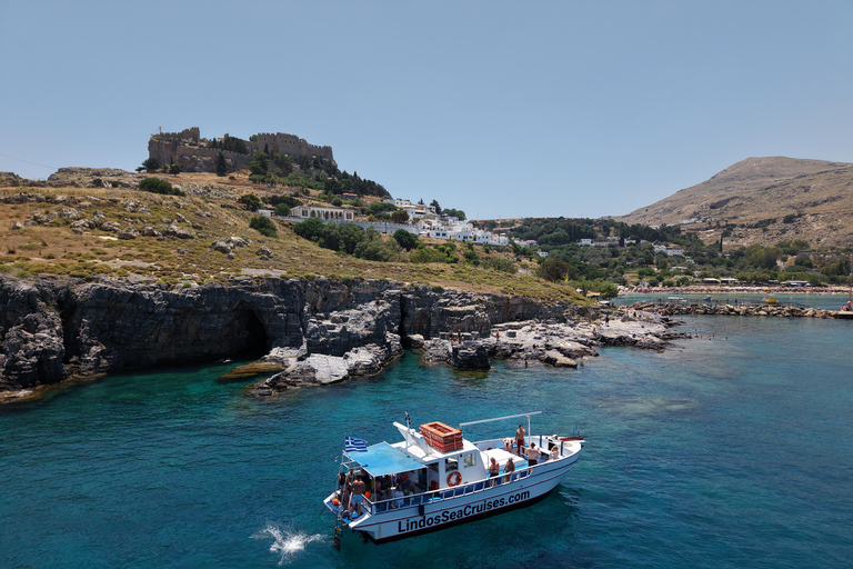 Lindos,Pefkos: All inclusive Swim & Snorkel Boat Cruise Boat Cruise from Meeting Point