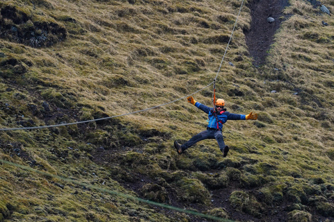 Vík: Zipline Adventure over Canyons and Waterfalls