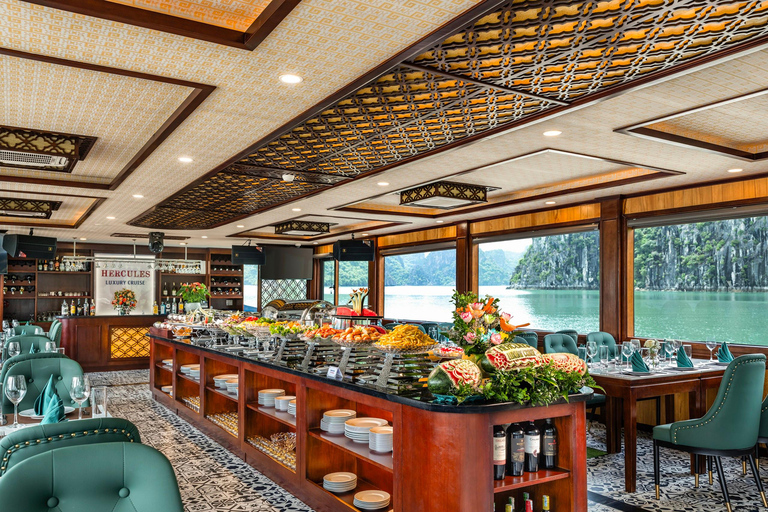 De Hanói: Cruzeiro de luxo de um dia na Baía de Ha Long com almoço buffetDe Hanói: Cruzeiro de luxo na Baía de Halong com almoço buffet