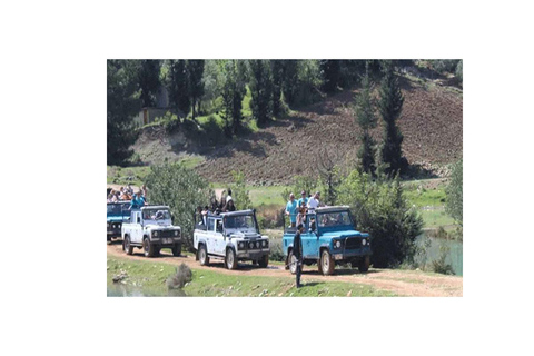 Vanuit Belek: Jeepsafari en rondvaart door het meer in Side