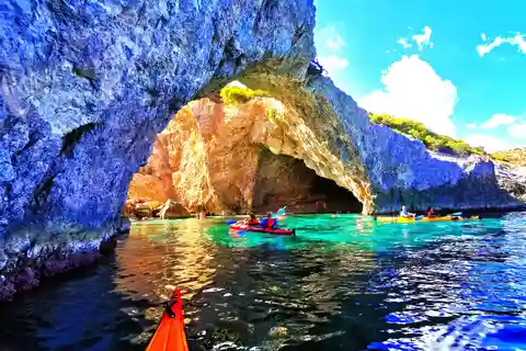 Vanuit Athene: Kajaktocht op zee met gids door de Korinthische Golf