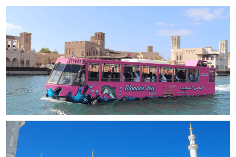 Dubai: Wonder Bus Amphibious Tour & Abu Dhabi Full Day Trip