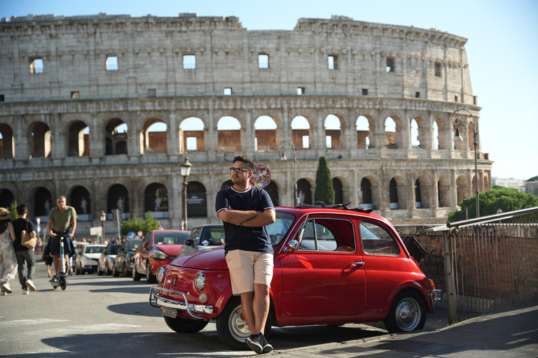 Rome : Visite guidée de la Fiat 500 avec photographeVisite privée