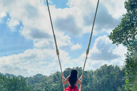 Bali: Monkey Forest, Waterfall, Swing & Beratan Lake Temple Private Tour Without Entrance Tickets