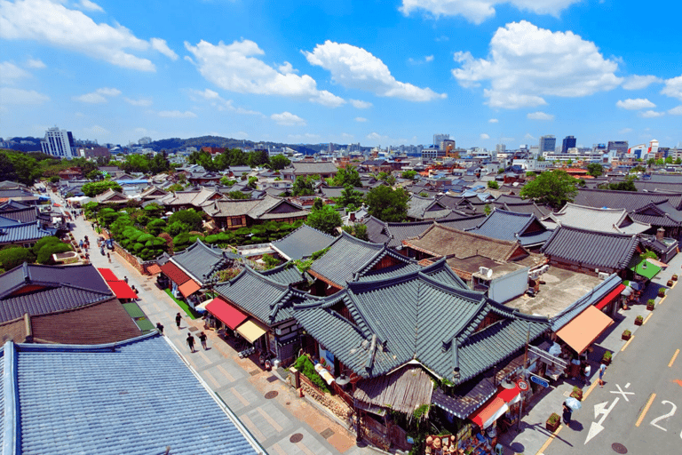 Séoul/Busan : village Hanok de Jeonju avec expérience HanbokDepuis Séoul - Visite de groupe, rendez-vous à Myeongdong