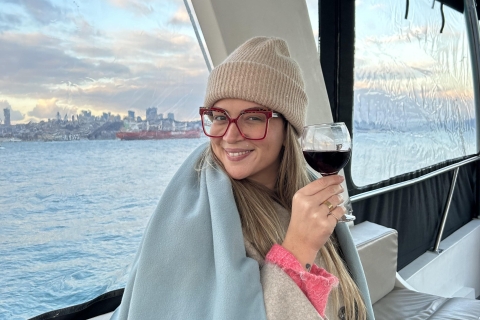 Estambul: Crucero de lujo en yate por el Bósforo con vino y aperitivos
