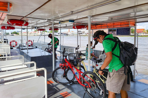 Bangkok: Passeio de bicicleta de meio dia pelas vidas locais e gastronomia com almoço