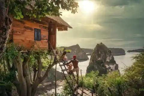 Excursion à Nusa Penida jusqu'à la plage d'Atuh Diamond et à la cabane dans les arbres