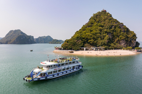 Z Hanoi: 1-dniowa wycieczka do Zatoki Halong: jaskinia, wyspa, kajak