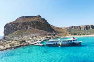 Dal porto di Kissamos: crociera in barca alla laguna di Balos e Gramvousa