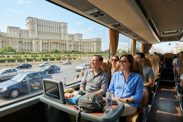 Bucharest Tour Parliament, Ceausescu House & Village Museum Interactive Audio Guide in 24+ languages.