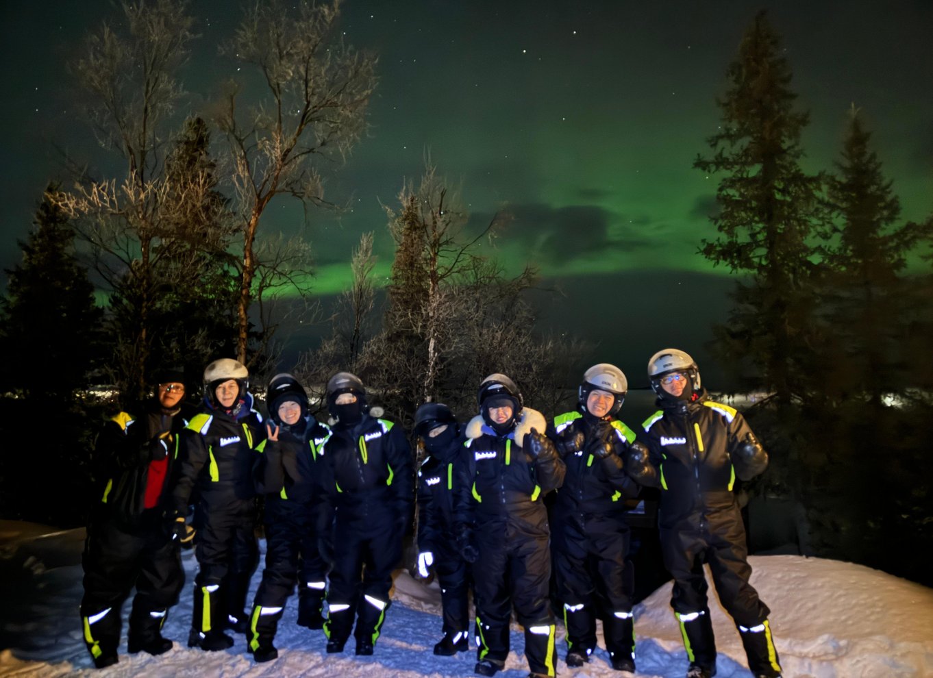 Kiruna: Guidet snescootertur og nordlysjagt