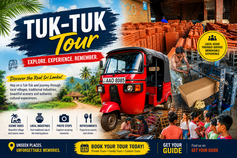 From Negombo: Private Tuk-Tuk Tour to Clay Tile Factory