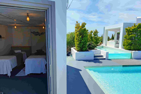 Santorini: Departure Day Spa Package Wine/Fruits/Pool Access 90-min Couples Massage in S. P. Presidential Suites Akrotiri