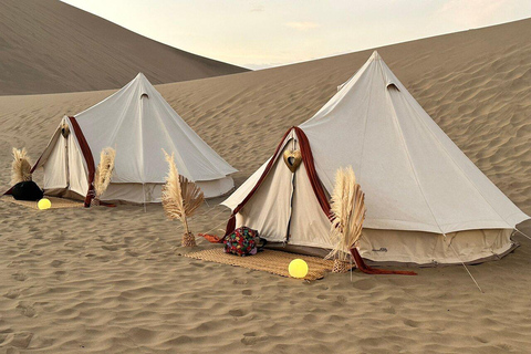 Huacachina: Desert Glamping, Dinner, and Wine Tasting