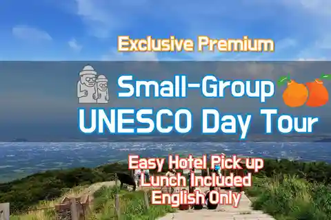 Jeju: Caminhada no Monte Hallasan e excursão de um dia aos sítios da UNESCO
