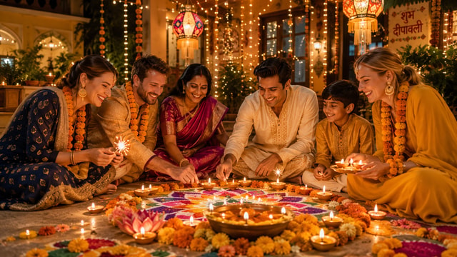 Diwali Celebration With Local Family at Jaipur With Dinner