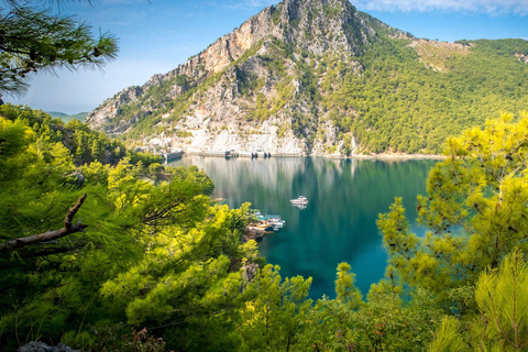 Side: Green Canyon Boat Adventure with Swimming Stops Green Canyon Boat Cruise (Meeting Point)