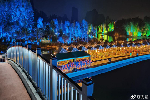 Yangshuo: Yulong River Nighttime Bamboo Raft Ride-8 Seats
