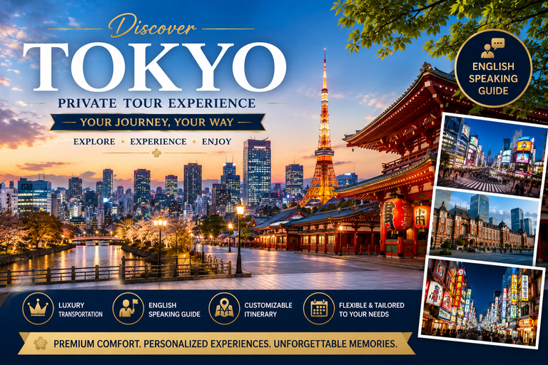Tokyo Prestige: Luxury Chauffeur Tour with Private Guide 10 Hours Customized Tokyo Tour in Luxury Alford or Vellfire