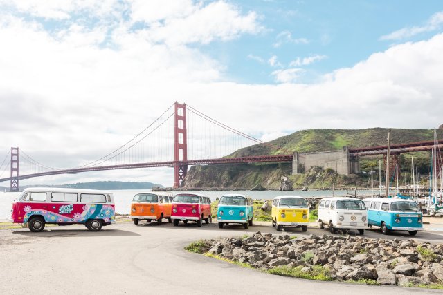 San Francisco: Tour per piccoli gruppi della città in autobus VW d&#039;epoca